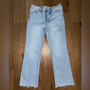 Cropped Flare Light Blue Jeans
